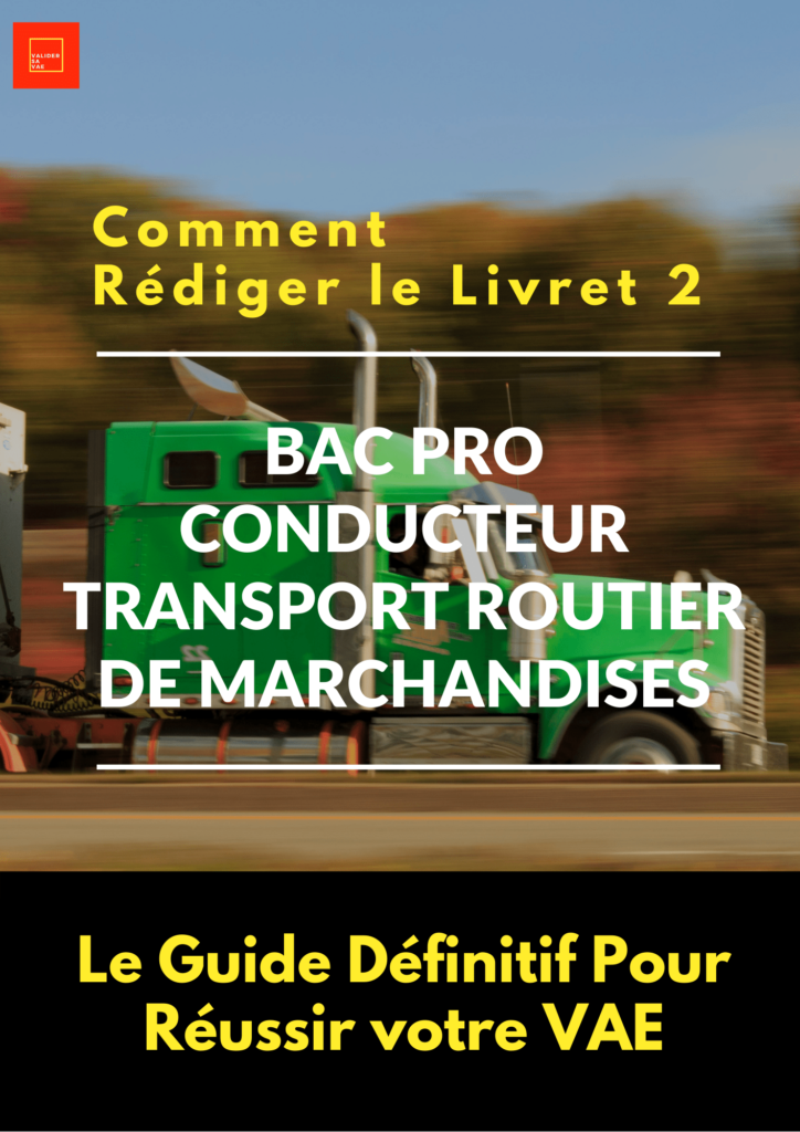 conducteur transport routier marchandises Livret 2 VAE